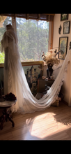 Load image into Gallery viewer, Fairytale Lace Wedding Gown with removable Cathedral Train
