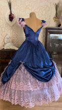 Load image into Gallery viewer, Hand Dyed 1980’s Vintage Satin and Lace Gown by ZumZum
