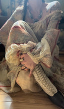 Load image into Gallery viewer, Sale~ 1970’s Vintage Floral Pinstriped Voile Maxi Dress
