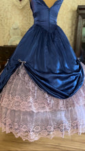 Load image into Gallery viewer, Hand Dyed 1980’s Vintage Satin and Lace Gown by ZumZum
