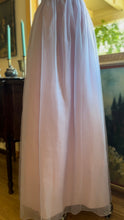 Load image into Gallery viewer, 1970’s Vintage Lilac Chiffon One Shoulder Ruffle Gown
