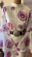 Load image into Gallery viewer, Authentic 1960’s Vintage Poppy Print Angel Sleeve Hostess Dress by Alfred Shaheen
