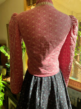Load image into Gallery viewer, Darling 1970’s Vintage Pink Quilted Calico Handmade Gunne Sax Pattern Jacket
