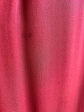 Load image into Gallery viewer, Incredible 1970’s Vintage Handmade Brick Red Satin Crepe and Antique Lace Maxi Dress

