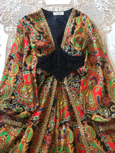 Load image into Gallery viewer, psychedelic 1970’s vintage pantsuit by Joseph Magnin
