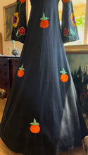 Load image into Gallery viewer, Stunning 1970’s Vintage Velvet Appliqué Dress from Pakistan
