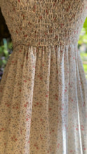Load image into Gallery viewer, Summer 1970&#39;s vintage smocked floral Candi Jones maxi sundress
