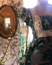 Load image into Gallery viewer, 1970’s Vintage Scrolling Garden Floral Maxi Dress
