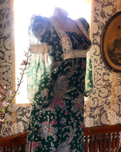 Load image into Gallery viewer, 1970’s Vintage Scrolling Garden Floral Maxi Dress
