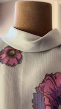 Load image into Gallery viewer, Authentic 1960’s Vintage Poppy Print Angel Sleeve Hostess Dress by Alfred Shaheen
