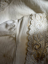 Load image into Gallery viewer, 1970’s Vintage Dreamy Ivory Crepe Flutter Sleeve Maxi dress
