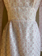 Load image into Gallery viewer, Sale~ 1970’s Vintage Pale Pink Lace dress my Montgomery Ward
