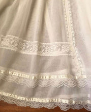 Load image into Gallery viewer, Authentic 1970s Vintage Sheer Ivory Midi Gunne Sax Dress
