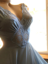 Load image into Gallery viewer, 1980’s vintage periwinkle blue Olga Bodysilk nightgown
