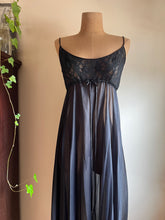 Load image into Gallery viewer, Authentic 1970’s vintage black nightgown by Lucie Ann for Claire Sandra

