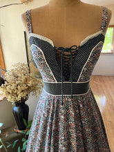 Load image into Gallery viewer, Authentic 1970’s Vintage Garden Floral Calico Gunne Sax Maxi Sundress
