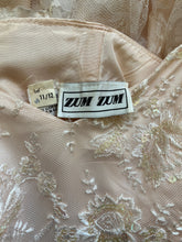 Load image into Gallery viewer, 1980’s Vintage Pink Lace and Sequin Strapless Gown by ZumZum
