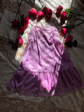 Load image into Gallery viewer, 1970’s Vintage Lavender Purple Nylon and Lace Chemise Camisole Top
