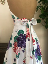 Load image into Gallery viewer, 1970’s vintage Sweet Peas and Cherries sundress by Jody T
