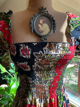 Load image into Gallery viewer, Incredible 1970’s Vintage Smocked Floral Calico Dress
