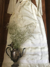 Load image into Gallery viewer, Authentic 1970’s Vintage Ivory Satin and Lace Gunne Sax Bridal dress

