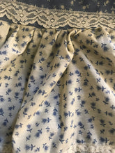 Load image into Gallery viewer, Authentic 1970&#39;s vintage dusty eggshell blue floral Gunne Sax maxi dress
