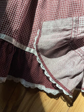 Load image into Gallery viewer, Authentic 1970’s vintage Burgundy Calico Gunne Sax Midi skirt
