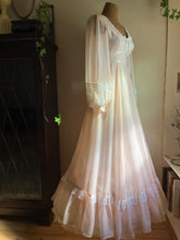 Load image into Gallery viewer, Authentic 1970’s Vintage Pale Rose Pink Gunne Sax Maxi Dress
