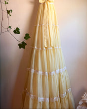 Load image into Gallery viewer, Beautiful 1970&#39;s vintage butter yellow voile Gunne Sax maxi sundress
