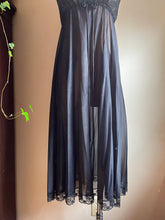 Load image into Gallery viewer, Authentic 1970’s vintage black nightgown by Lucie Ann for Claire Sandra
