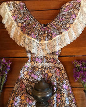 Load image into Gallery viewer, Authentic 1970’s vintage floral calico dress by Montgomery Ward
