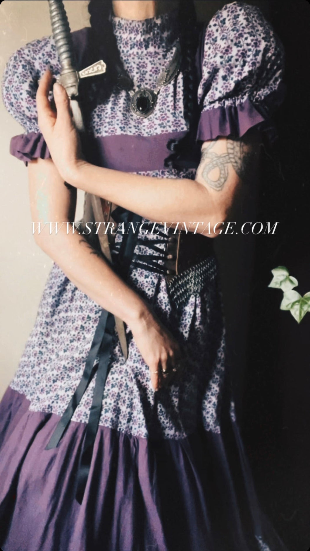 Regal purple 1960’s vintage dress by Laura Ashley