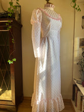 Load image into Gallery viewer, Sale~ 1970’s Vintage Pale Pink Lace dress my Montgomery Ward
