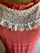 Load image into Gallery viewer, 1950’s Vintage Sheer Cotton and Lace dress by Vicky Vaughn Juniors
