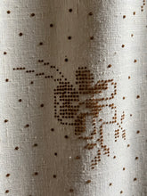 Load image into Gallery viewer, Medieval 1960&#39;s vintage Ivory Flocked Poplin black label Gunne Sax dress
