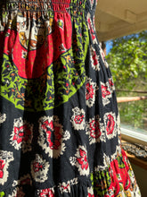 Load image into Gallery viewer, Incredible 1970’s Vintage Smocked Floral Calico Dress
