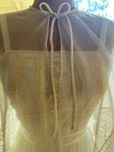 Load image into Gallery viewer, Handmade vintage Ivory Chiffon and Lace Capelet
