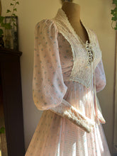 Load image into Gallery viewer, 1960’s Vintage Flocked Voile Gunne Sax Dress
