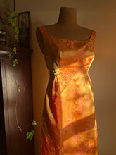 Load image into Gallery viewer, 1960’s Vintage Tangerine Brocade Emma Domb Wiggle Dress
