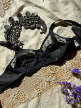 Load image into Gallery viewer, Authentic 1950’s Vintage Black Satin Bullet Bra - Flexaire by Flexees

