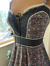 Load image into Gallery viewer, Authentic 1970’s Vintage Garden Floral Calico Gunne Sax Maxi Sundress
