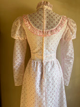 Load image into Gallery viewer, 1970’s Vintage Pale Pink Lace dress my Montgomery Ward
