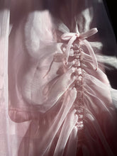 Load image into Gallery viewer, 1970’s Vintage Pink Chiffon Ruffle Gown
