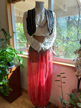 Load image into Gallery viewer, 1970’s 1980’s Vintage Magana Baptiste Lurex Chiffon and Sequin Harem Pants
