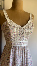 Load image into Gallery viewer, 1970’s Vintage Floral Voile Gunne Sax Midi Sundress
