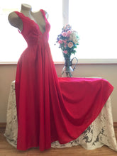 Load image into Gallery viewer, RESERVED for Serenity~ Authentic 1980’s vintage red nightgown by Olga
