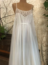 Load image into Gallery viewer, Dreamy 1970’s vintage ivory chiffon nightgown by Lucie Ann
