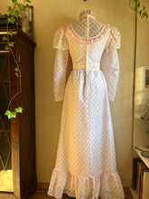 Load image into Gallery viewer, Sale~ 1970’s Vintage Pale Pink Lace dress my Montgomery Ward

