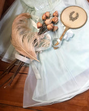 Load image into Gallery viewer, 1960’s Vintage mint green chiffon Vanity Fair peignoir nightgown and robe set
