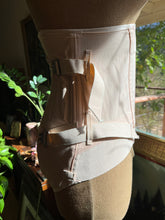 Load image into Gallery viewer, Authentic 1950’s Vintage Pink Cotton Fan Lacing Surgical Camp Corset
